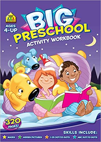 Big Preschool Activity Workbook Ages 4 and up, Maths,Hidden Pictures, 1-20 Dot-to-Dot, ABC Dot-to-Dot and more
