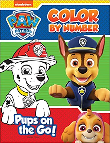 Pups on the Go: Paw Patrol, Color By Number Activity Book
