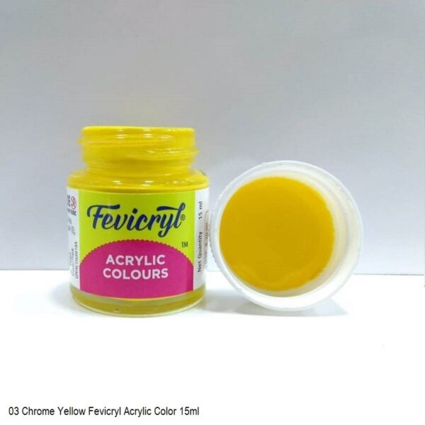 03 CHROME YELLOW FEVICRYL ACRYLIC COLOURS 15ML