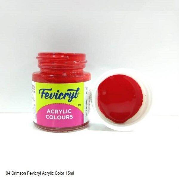 04 CRIMSON FEVICRYL ACRYLIC COLOURS 15ML