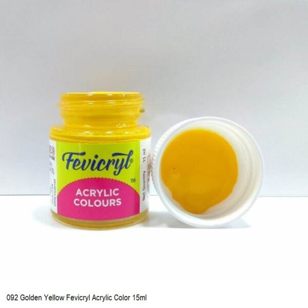 09 GOLDEN YELLOW FEVICRYL ACRYLIC COLOURS 15ML