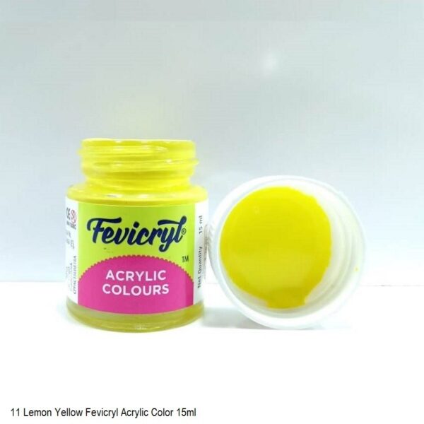 11 LEMON YELLOW FEVICRYL ACRYLIC COLOURS 15ML