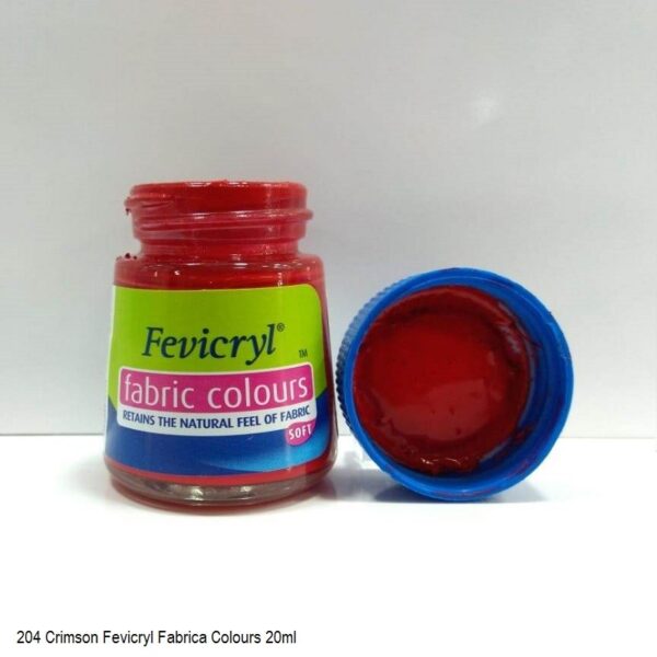 204 CRIMSON FEVICRYL FABRIC COLOURS 20ML