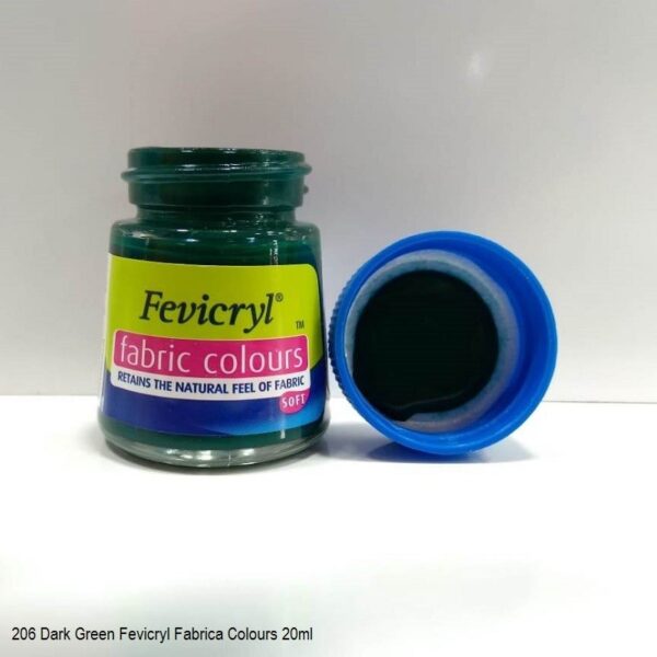 206 DARK GREEN FEVICRYL FABRIC COLOURS 20ML