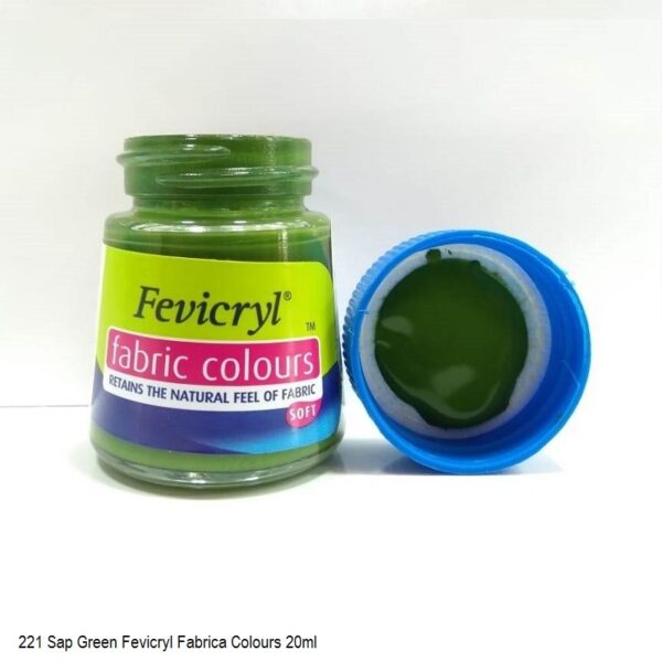 221 SAP GREEN FEVICRYL FABRIC COLOURS 20ML