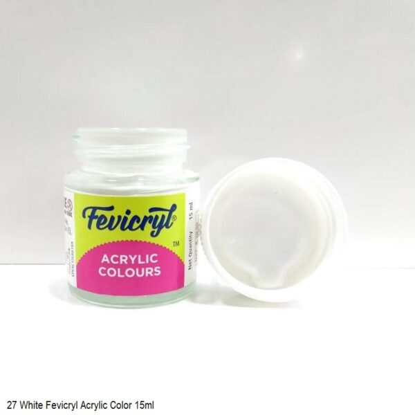 27 WHITE FEVICRYL ACRYLIC COLOURS 15ML