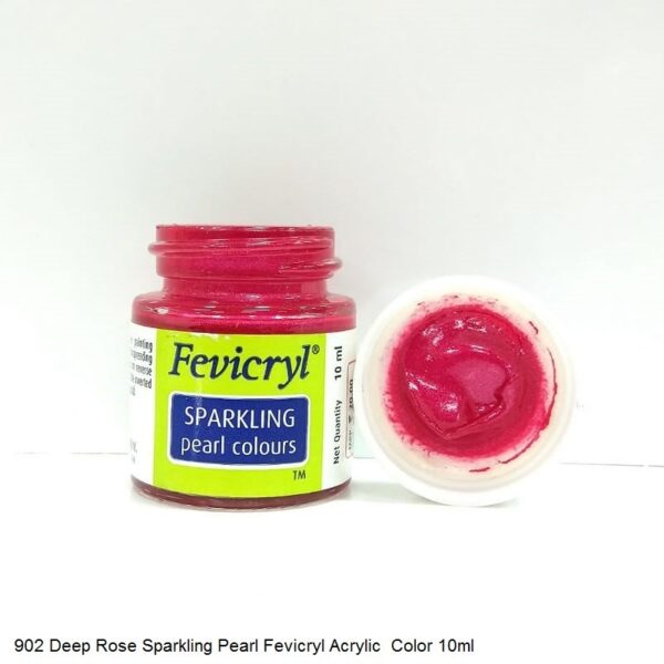 902 DEEP ROSE SPARKLING PEARL FEVICRYL ACRYLIC COLOR 10ML