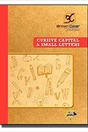 Brown Cover Cursive Capital and Small Letters | Writing Practice Book for Kids