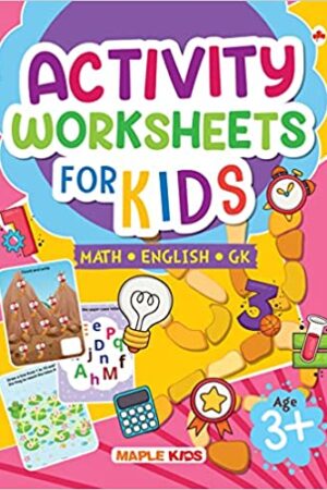 Activity Worksheets for Kids - English, Math, GK for Age 3+ - Workbook with Folder
