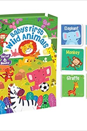 Baby's First Wild Animals : Elephant, Lion, Monkey, Zebra Tiger and Giraffe (Set of 6 Books)