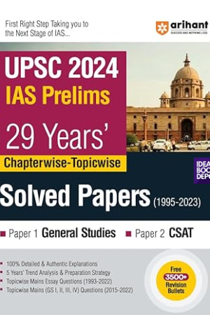 Arihant-29-Years-UPSC-Civil-Services-IAS-Prelims-Chapterwise-Topicwise-Solved-Papers-I-II-General-Studies