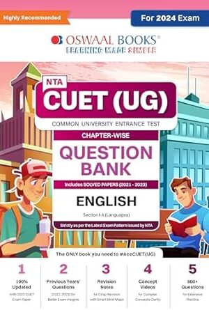 Oswaal NTA CUET UG Question Bank Chapterwise Topicwise English Exam
