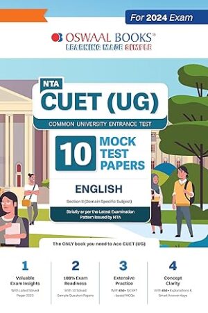 Oswaal NTA CUET UG 10 Mock Test Papers English Exam
