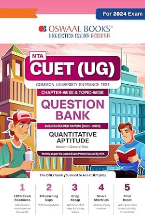 Oswaal NTA CUET UG Question Bank Chapterwise Topicwise Quantitative Aptitude