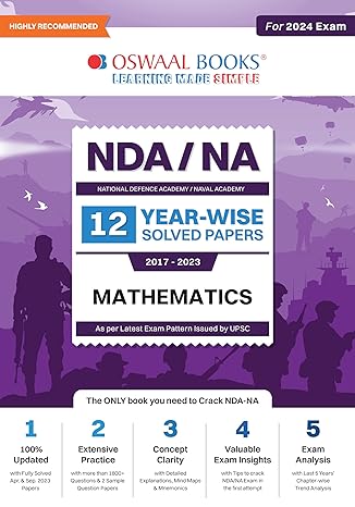 Oswaal NDA-NA 12 Solved Papers Mathematics Exam