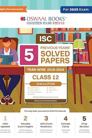 Oswaal-ISC-5-Previous-Year-Solved-Papers-Class-12-PCM-For-Exam