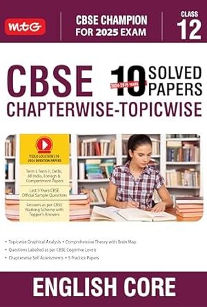 MTG-CBSE-10-Years-Chapterwise-Topicwise-SP-Class-12-English-Core-CBSE-Champion-For-Exam