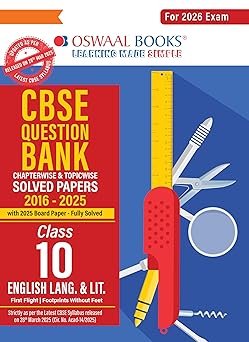 Oswaal CBSE Question Bank English Language & Literature Class 10
